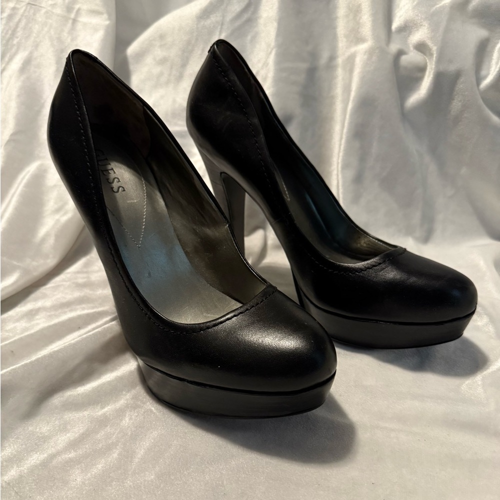 Guess Black Platform Heels